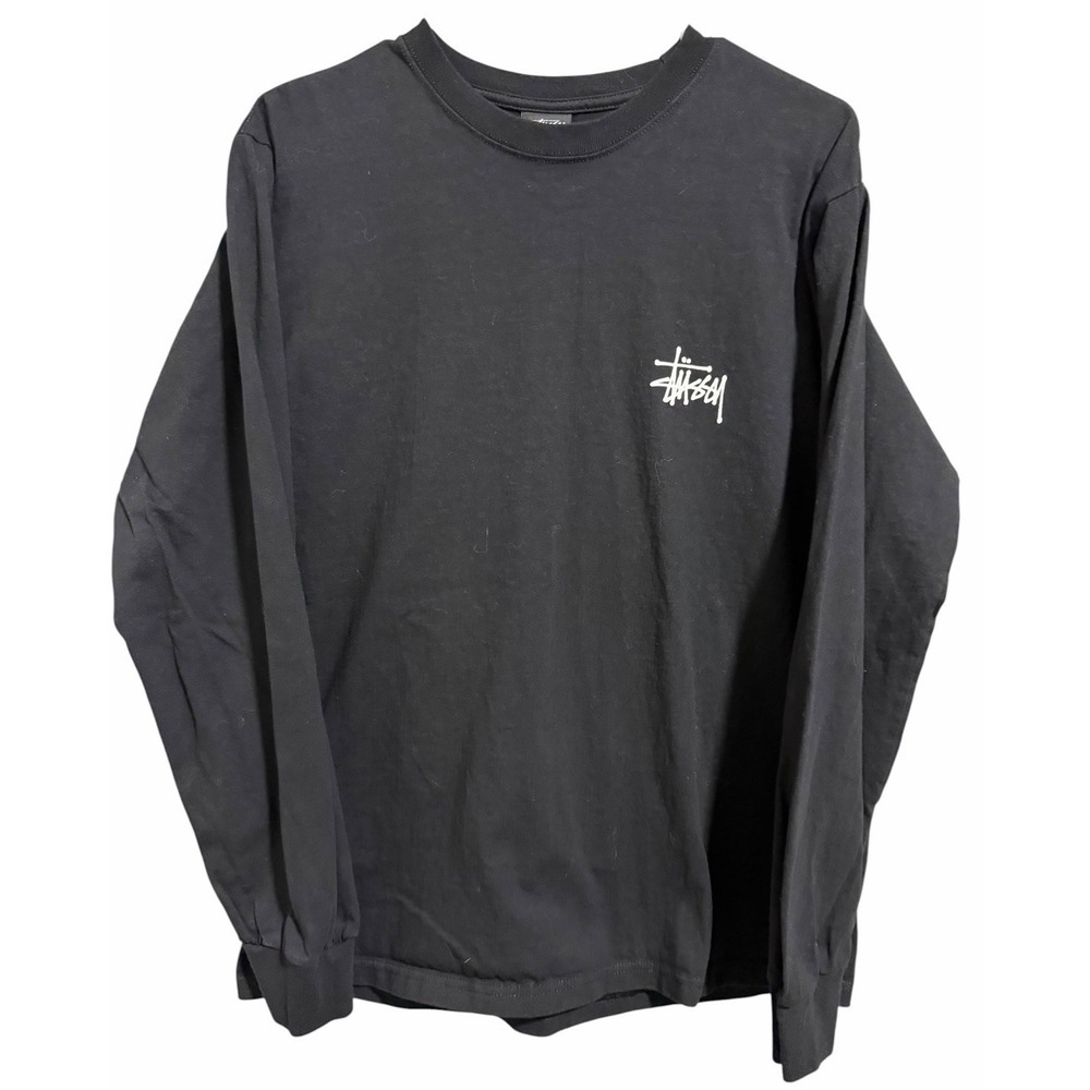 Stussy Basic Long Sleeve Tee Black Size Medium